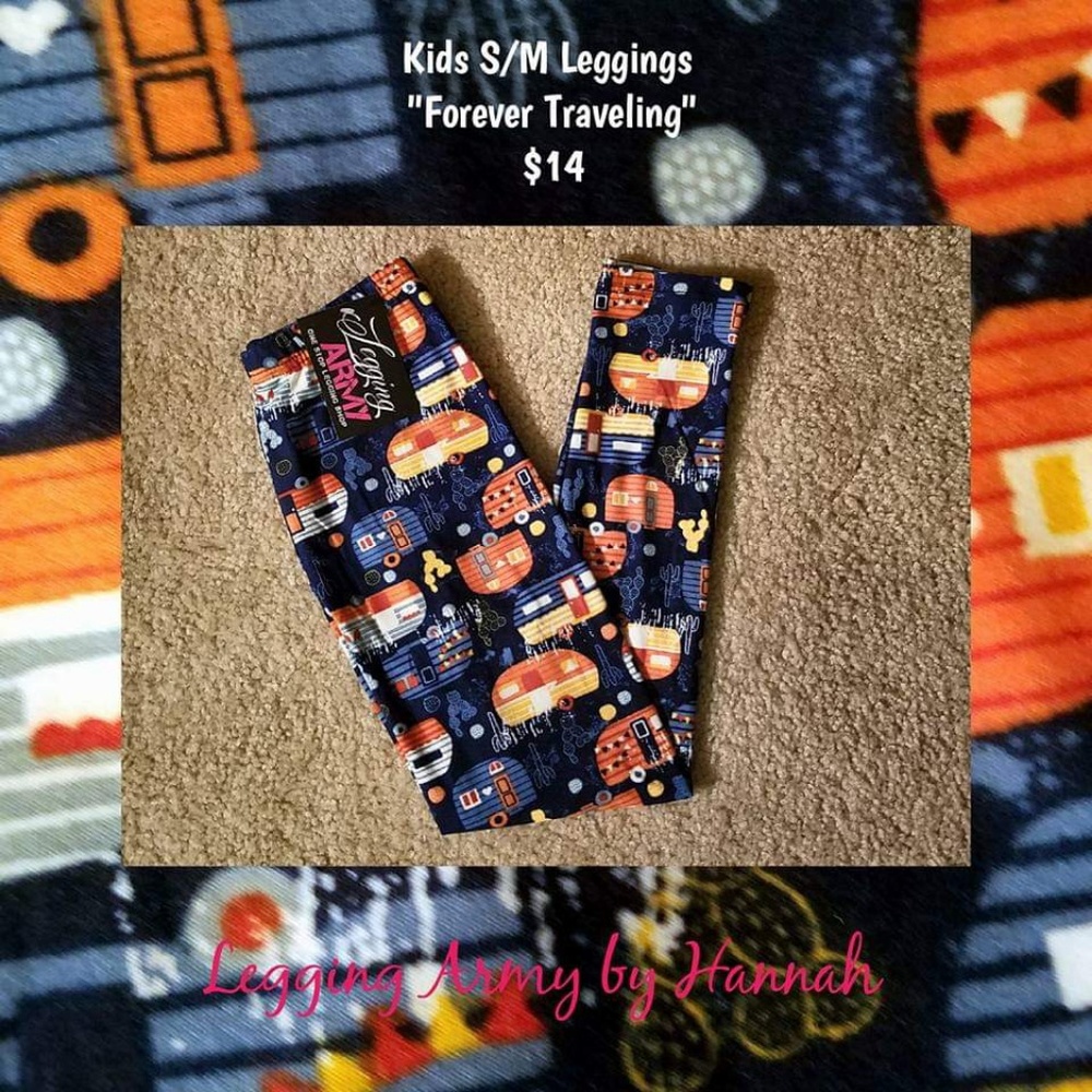 Kids leggings, S/M, Camping